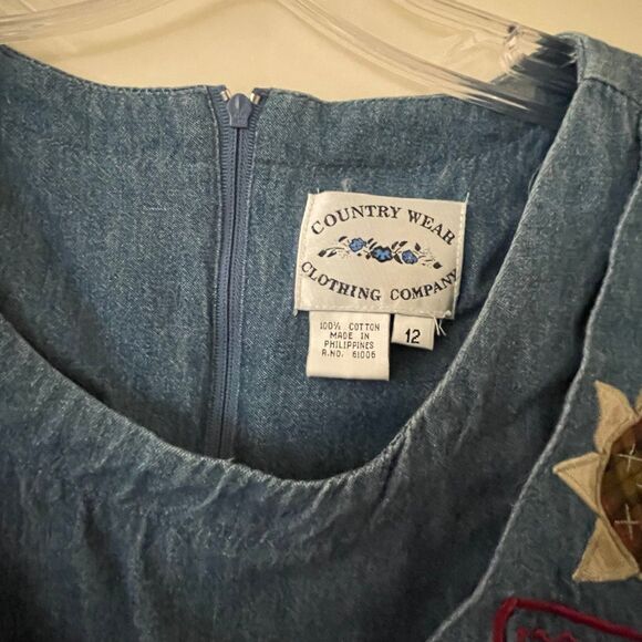 Vintage Denim Jean Dress | Classic 90s Button-Up Midi Dress | Retro Chic - Picture 3 of 6